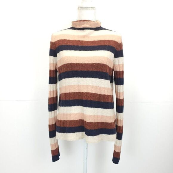Madewell Color Block Striped Evercrest Turtleneck Sweater - Picture 5 of 15